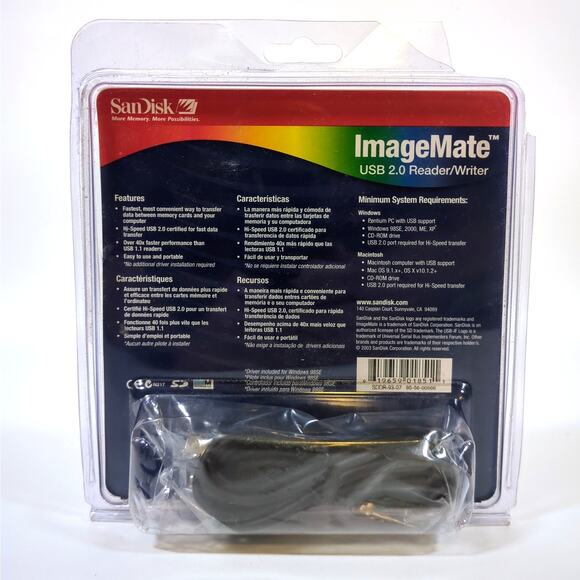 SanDisk ImageMate USB 2.0 SD MultiMediaCard Reader Writer 2003 New in Pkg - Picture 2 of 4